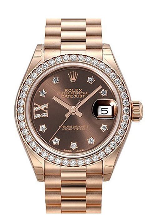 rolex day date rose gold ladies